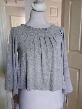 Dainty Hooligan Light Gray Knit Top